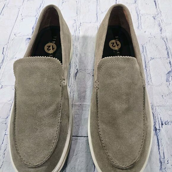 Ted Baker MENS SIZE 12 Hampshire Slip On Shoe Casual Sneaker Green Khaki Suede - Picture 5 of 9